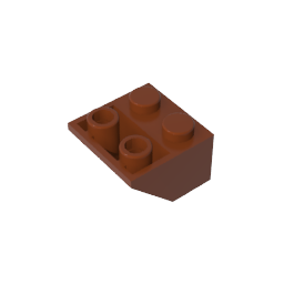 GDS-599 - Slope Inverted 45 Degrees 2 x 2 [Ovoid Bottom Pin, Bar-sized Stud Holes]