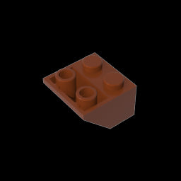 GDS-599 - Slope Inverted 45 Degrees 2 x 2 [Ovoid Bottom Pin, Bar-sized Stud Holes]