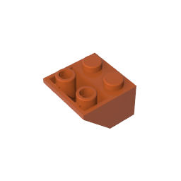 GDS-599 - Slope Inverted 45 Degrees 2 x 2 [Ovoid Bottom Pin, Bar-sized Stud Holes]