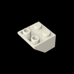 GDS-599 - Slope Inverted 45 Degrees 2 x 2 [Ovoid Bottom Pin, Bar-sized Stud Holes]