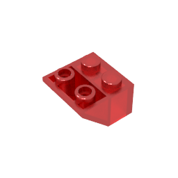 GDS-599 - Slope Inverted 45 Degrees 2 x 2 [Ovoid Bottom Pin, Bar-sized Stud Holes]