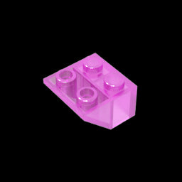 GDS-599 - Slope Inverted 45 Degrees 2 x 2 [Ovoid Bottom Pin, Bar-sized Stud Holes]