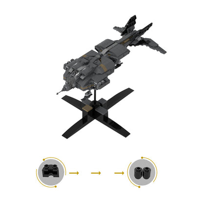 MOC-128254 Micro Aliens Series PART I : UD-4L Dropship Flying Type