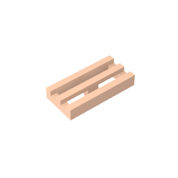 GDS-602 - Tile Special 1 x 2 Grille with Bottom Groove