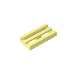 GDS-602 - Tile Special 1 x 2 Grille with Bottom Groove