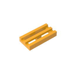 GDS-602 - Tile Special 1 x 2 Grille with Bottom Groove