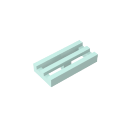 GDS-602 - Tile Special 1 x 2 Grille with Bottom Groove