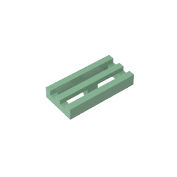 GDS-602 - Tile Special 1 x 2 Grille with Bottom Groove