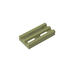 GDS-602 - Tile Special 1 x 2 Grille with Bottom Groove