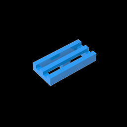 GDS-602 - Tile Special 1 x 2 Grille with Bottom Groove