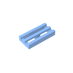 GDS-602 - Tile Special 1 x 2 Grille with Bottom Groove