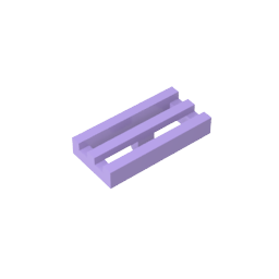GDS-602 - Tile Special 1 x 2 Grille with Bottom Groove