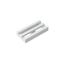 GDS-602 - Tile Special 1 x 2 Grille with Bottom Groove
