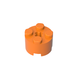 GDS-607 - Brick Round 2 x 2 with Axle Hole