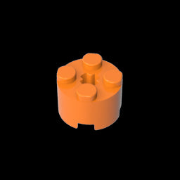 GDS-607 - Brick Round 2 x 2 with Axle Hole