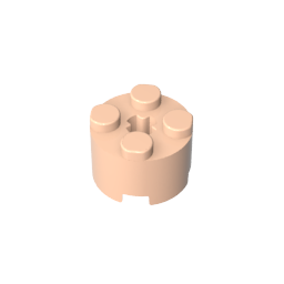 GDS-607 - Brick Round 2 x 2 with Axle Hole