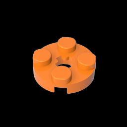 GDS-609 - Plate Round 2 x 2 with Axle Hole Type 1 (+ Opening)