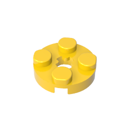 GDS-609 - Plate Round 2 x 2 with Axle Hole Type 1 (+ Opening)