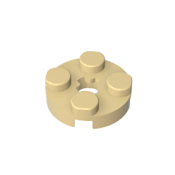 GDS-609 - Plate Round 2 x 2 with Axle Hole Type 1 (+ Opening)