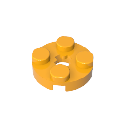 GDS-609 - Plate Round 2 x 2 with Axle Hole Type 1 (+ Opening)