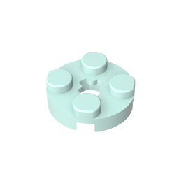 GDS-609 - Plate Round 2 x 2 with Axle Hole Type 1 (+ Opening)