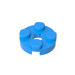 GDS-609 - Plate Round 2 x 2 with Axle Hole Type 1 (+ Opening)