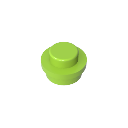 GDS-615 - Plate Round 1 x 1 with Solid Stud