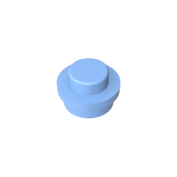 GDS-615 - Plate Round 1 x 1 with Solid Stud