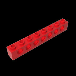 GDS-627 - Technic Brick 1 x 8 [7 Holes]