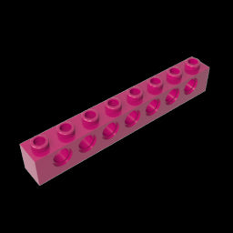 GDS-627 - Technic Brick 1 x 8 [7 Holes]