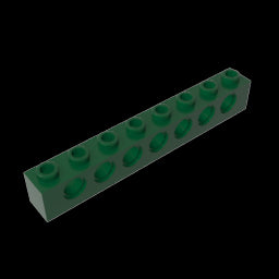 GDS-627 - Technic Brick 1 x 8 [7 Holes]