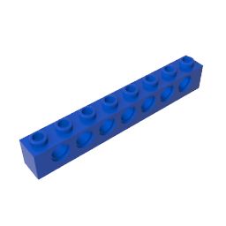 GDS-627 - Technic Brick 1 x 8 [7 Holes]