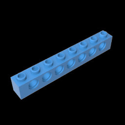 GDS-627 - Technic Brick 1 x 8 [7 Holes]