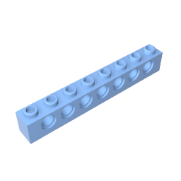 GDS-627 - Technic Brick 1 x 8 [7 Holes]