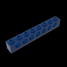 GDS-627 - Technic Brick 1 x 8 [7 Holes]