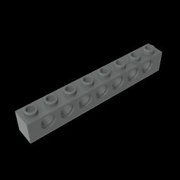 GDS-627 - Technic Brick 1 x 8 [7 Holes]