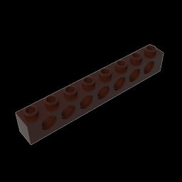 GDS-627 - Technic Brick 1 x 8 [7 Holes]