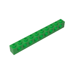 GDS-628 - Technic Brick 1 x 10 [9 Holes]