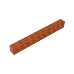 GDS-628 - Technic Brick 1 x 10 [9 Holes]