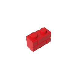 GDS-631 - Brick Special 1 x 2 with Masonry Brick Profile