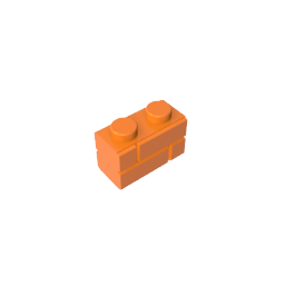 GDS-631 - Brick Special 1 x 2 with Masonry Brick Profile