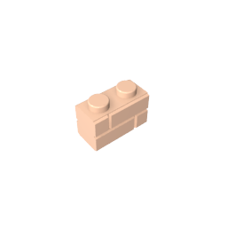 GDS-631 - Brick Special 1 x 2 with Masonry Brick Profile