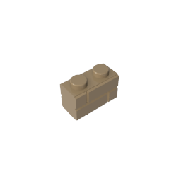 GDS-631 - Brick Special 1 x 2 with Masonry Brick Profile