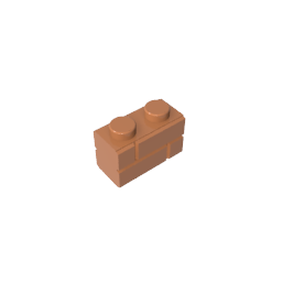 GDS-631 - Brick Special 1 x 2 with Masonry Brick Profile