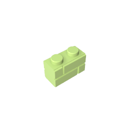 GDS-631 - Brick Special 1 x 2 with Masonry Brick Profile