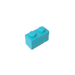 GDS-631 - Brick Special 1 x 2 with Masonry Brick Profile