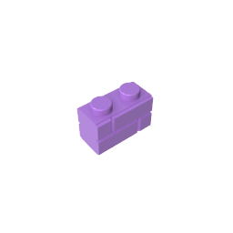 GDS-631 - Brick Special 1 x 2 with Masonry Brick Profile