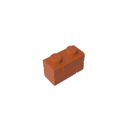GDS-631 - Brick Special 1 x 2 with Masonry Brick Profile