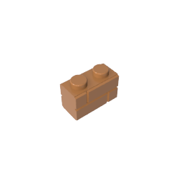 GDS-631 - Brick Special 1 x 2 with Masonry Brick Profile