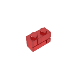 GDS-631 - Brick Special 1 x 2 with Masonry Brick Profile